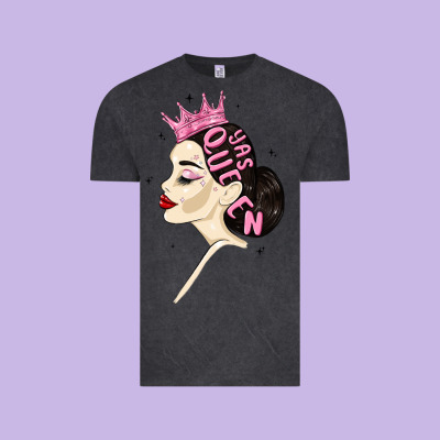 Yas Queen Vintage Tee Designed By Maliassmallbusiness
