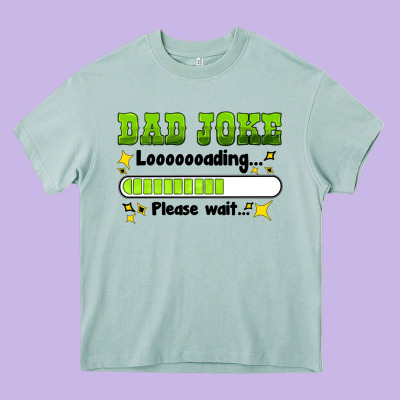 Dad Joke Loading Please Wait Heavy Core Tee Designed By Hra Design Shop