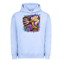Pigment Grape Ice LGBTQ+ and American flag Urban Hoodie - FaDigitalArtStudio