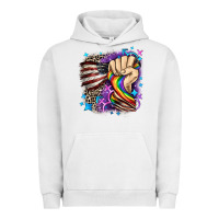 Pigment Lunar Rock LGBTQ+ and American flag Urban Hoodie - FaDigitalArtStudio