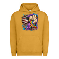 Pigment Peanut Butter LGBTQ+ and American flag Urban Hoodie - FaDigitalArtStudio