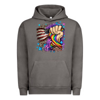 Pigment Tornado LGBTQ+ and American flag Urban Hoodie - FaDigitalArtStudio