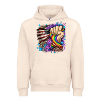 Sandshell LGBTQ+ and American flag Urban Hoodie - FaDigitalArtStudio