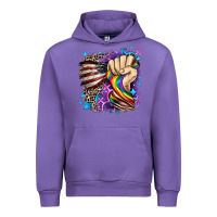 Tulip LGBTQ+ and American flag Urban Hoodie - FaDigitalArtStudio