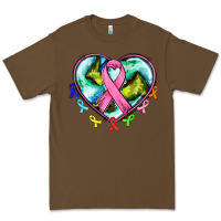 Cacao heart earth and cancer ribbon Premium Tee - AdoDesignShop