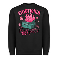 Black emotional dumpster fire Heavyweight Sweatshirt - MaliasSmallBusiness