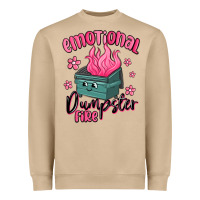 Mushroom emotional dumpster fire Heavyweight Sweatshirt - MaliasSmallBusiness