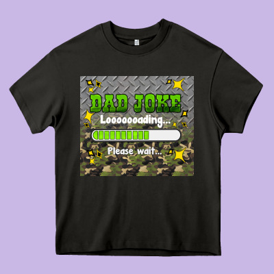 Dad Joke Loading Please Wait Heavy Core Tee Designed By Hra Design Shop