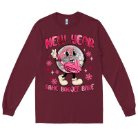 Burgundy new year same boojee babe Long Sleeve Tee - MaliasSmallBusiness