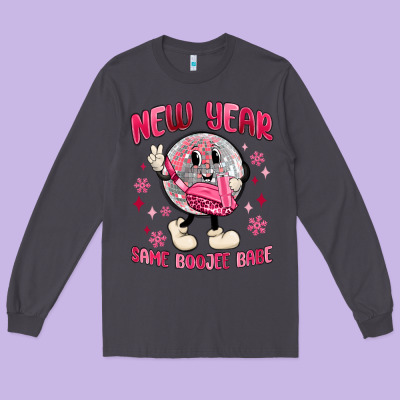 New Year Same Boojee Babe Long Sleeve Tee Designed By Maliassmallbusiness