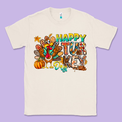 Happy Turkey Day Classic Tee Designed By Cowhidedigitalart