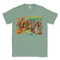 Sage Happy Turkey Day Classic Tee - CowhideDigitalArt