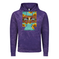 Cloud Purple mom hereford cattle sunflowers on tooled leather regular can cooler Vintage Hoodie - BarkalooDesign