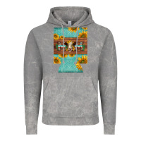 Cloud Rock mom hereford cattle sunflowers on tooled leather regular can cooler Vintage Hoodie - BarkalooDesign