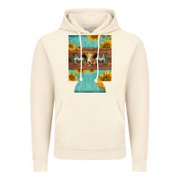 Vintage Artic mom hereford cattle sunflowers on tooled leather regular can cooler Vintage Hoodie - BarkalooDesign