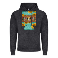 Vintage Black mom hereford cattle sunflowers on tooled leather regular can cooler Vintage Hoodie - BarkalooDesign