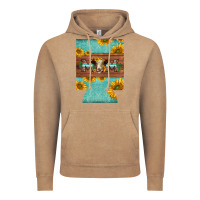 Mom Hereford Cattle Sunflowers On Tooled Leather Regular Can Cooler Vintage Hoodie | Teevron