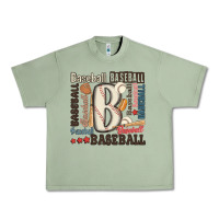 Oil Green baseball Urban Heavy Tee - MaliasSmallBusiness