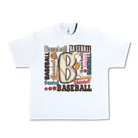 White baseball Urban Heavy Tee - MaliasSmallBusiness