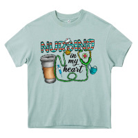 Arona nursing İn my heart Heavy Core Tee - CowhideDigitalArt