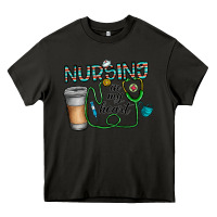 Asphalt nursing İn my heart Heavy Core Tee - CowhideDigitalArt