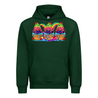 Forest Green Pride cupcake Urban Hoodie - FaDigitalArtStudio
