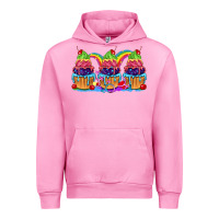 Fuchsia Pink Pride cupcake Urban Hoodie - FaDigitalArtStudio