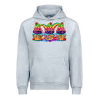Heather Grey Pride cupcake Urban Hoodie - FaDigitalArtStudio