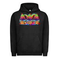 Pigment Black Pride cupcake Urban Hoodie - FaDigitalArtStudio