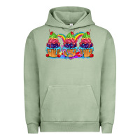 Pigment Oil Green Pride cupcake Urban Hoodie - FaDigitalArtStudio