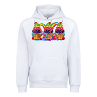 White Pride cupcake Urban Hoodie - FaDigitalArtStudio