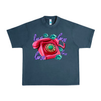 Midnight Navy love balloons and pink valentines telephone Urban Heavy Tee - AdoDesignShop