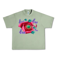 Oil Green love balloons and pink valentines telephone Urban Heavy Tee - AdoDesignShop