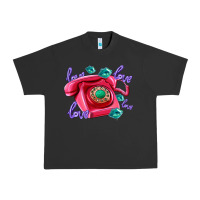 Pigment Black love balloons and pink valentines telephone Urban Heavy Tee - AdoDesignShop