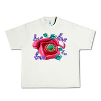 Pistachio love balloons and pink valentines telephone Urban Heavy Tee - AdoDesignShop