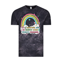 Cloud Black beautiful day to respect pronouns Vintage Tee - MaliasSmallBusiness