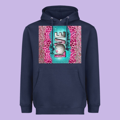For The Love Of The Game With Volleyball Tumbler Tbs Heavyweight Hoodie Designed By Tumblerdesignbyshophia