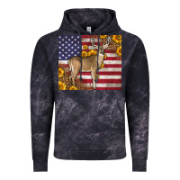 Cloud Black Western American Flag And Deer Vintage Hoodie - LillyAllenDesigns