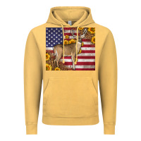 Vintage Mustard Western American Flag And Deer Vintage Hoodie - LillyAllenDesigns