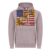 Vintage Zinc Western American Flag And Deer Vintage Hoodie - LillyAllenDesigns