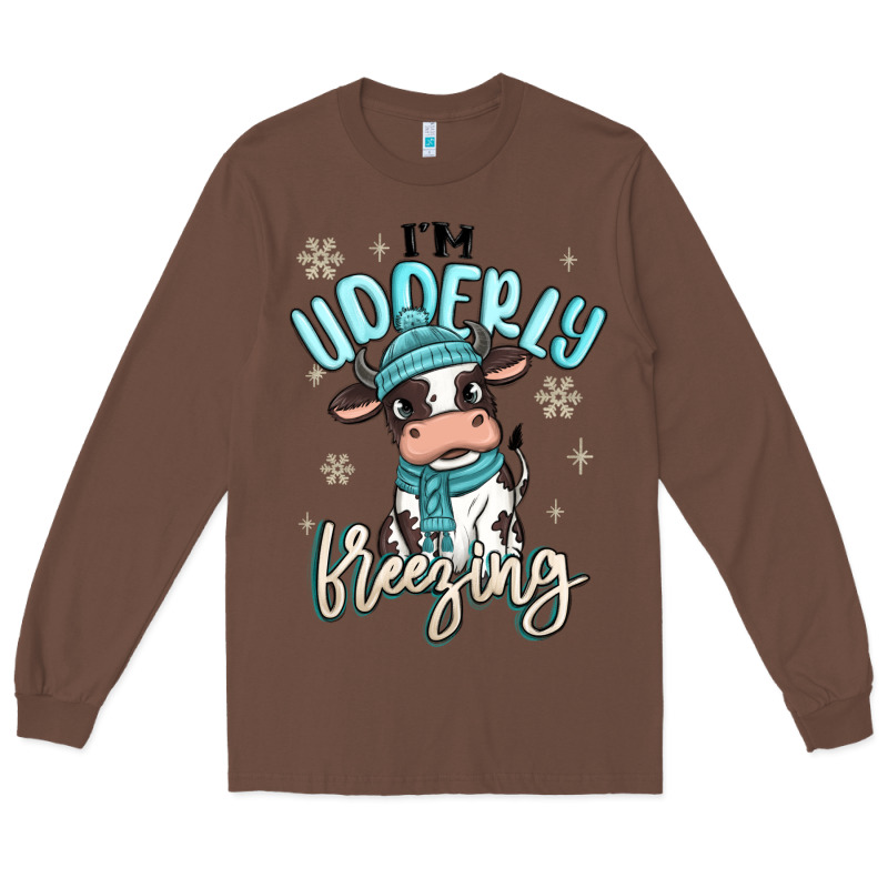 I'm Udderly Freezing Baby Cow Long Sleeve Tee by MaliasSmallBusiness | Teevron