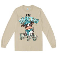 Mushroom i'm udderly freezing baby cow Long Sleeve Tee - MaliasSmallBusiness