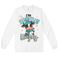 White i'm udderly freezing baby cow Long Sleeve Tee - MaliasSmallBusiness