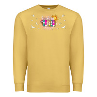 Antique Gold summer vibes with birds Premium Sweatshirt - TumblerDesignByShophia