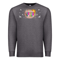 Charcoal Heather summer vibes with birds Premium Sweatshirt - TumblerDesignByShophia