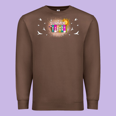 Summer Vibes With Birds Premium Sweatshirt Designed By Tumblerdesignbyshophia