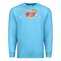 Ocean Blue summer vibes with birds Premium Sweatshirt - TumblerDesignByShophia