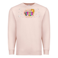 Pale Pink summer vibes with birds Premium Sweatshirt - TumblerDesignByShophia