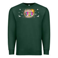Sports Green summer vibes with birds Premium Sweatshirt - TumblerDesignByShophia