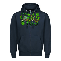 Navy st. patrick's day one lucky mimi Zipper Hoodie - RanaPortraitStore